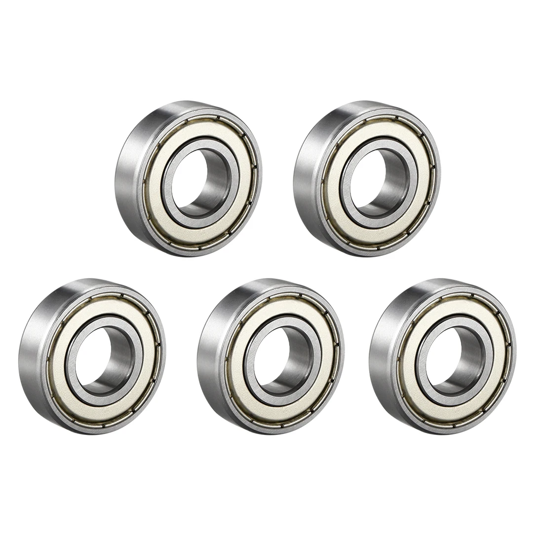 uxcell 6003ZZ Deep Groove Ball Bearing Double Shield 6003-2Z 80103, 17mm x 35mm x 10mm Chrome Steel Bearings, 5-Pack