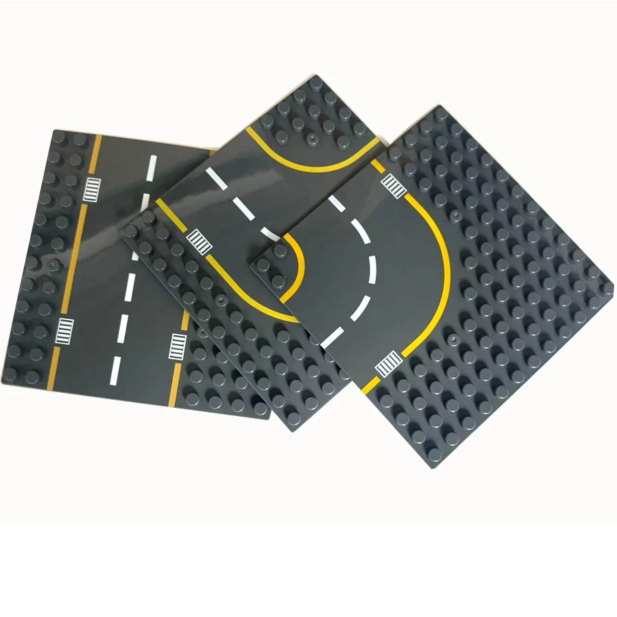 لوح أساس لبنات البناء للأطفال ، الجزيئات الكبيرة ، المدينة ، الطريق ، الشارع ، اللوح الأساسي ، مستقيم ، ألعاب ، منحنى * Dot #3