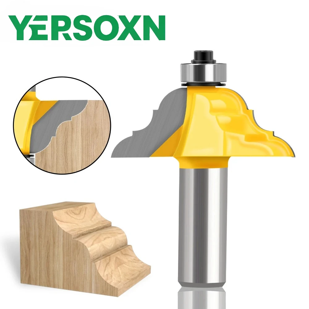 1PC 12mm 1/2" Shank Convex Edge Router Bit Cutter Barrel Profile Bit for Woodworking Cabinet Door Trim Molding Milling Cutter