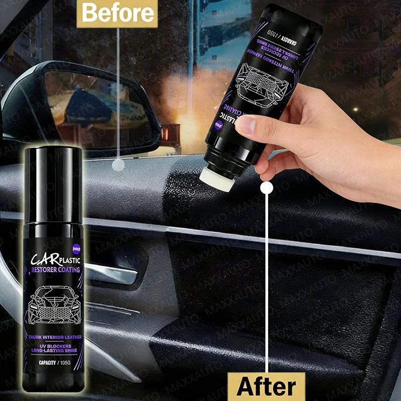 

Ремонт автомобильного пластика и панели Восковое покрытие Средство для обновления автомобильной кожи и пластика сзади к черному блеска Долговечный полировщик