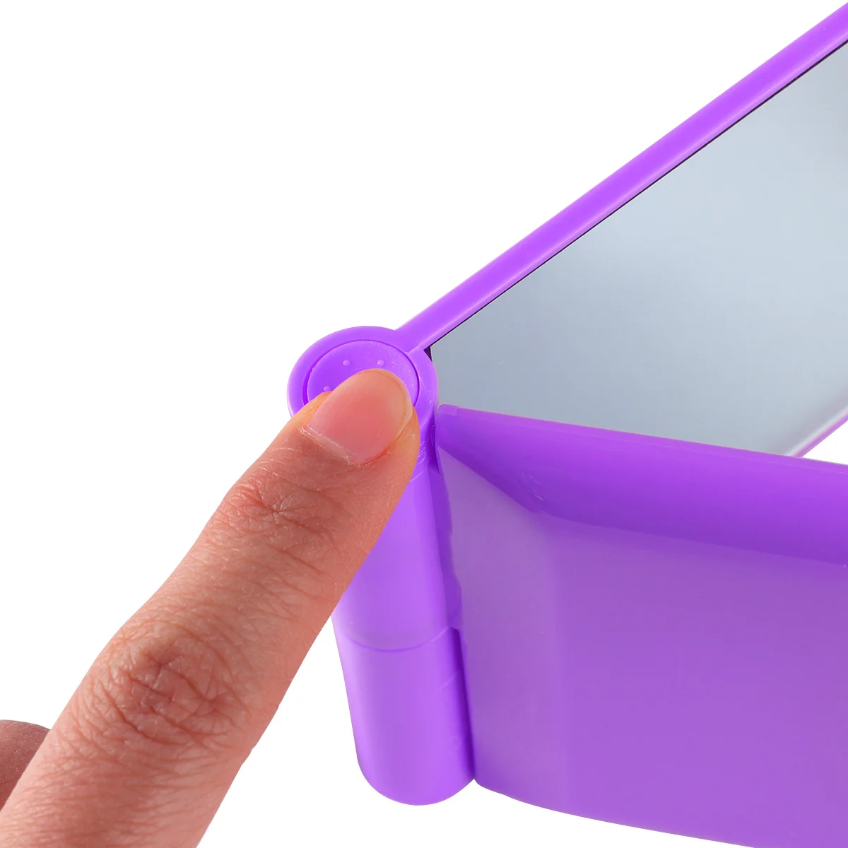 

Compact LED Lighted Makeup Mirror Folding Portable 8 LED Lights 330 Degree Rotation Travel Vanity Mirror