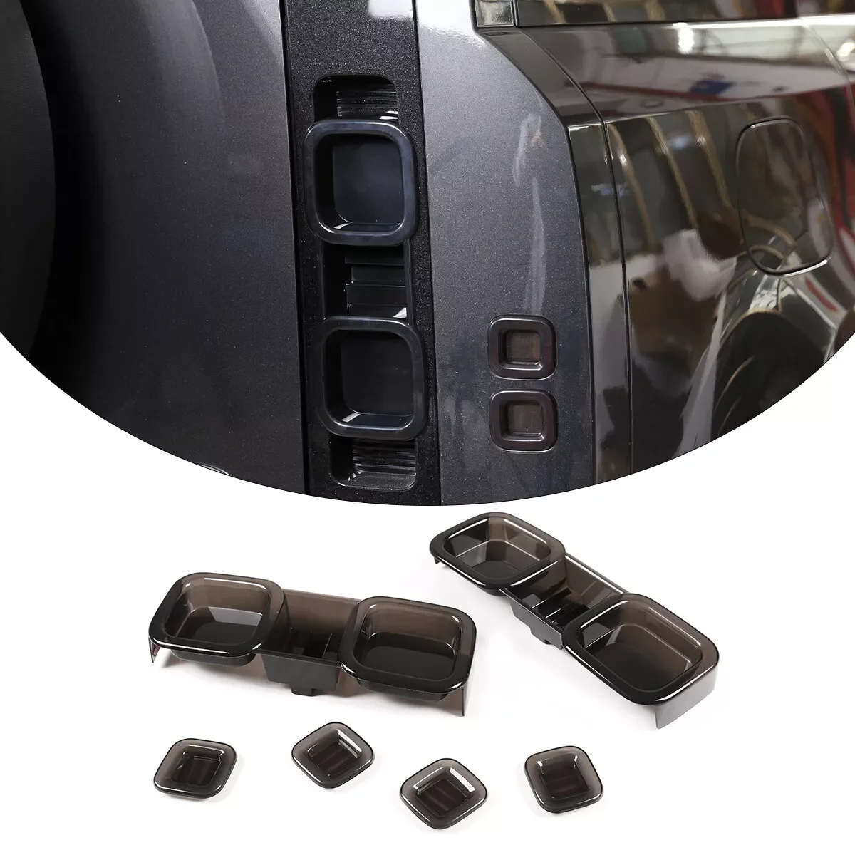 

Smoked Tail Light Covers Blackout Light For Land Rover Defender 90 110 20-24 Car Accessories