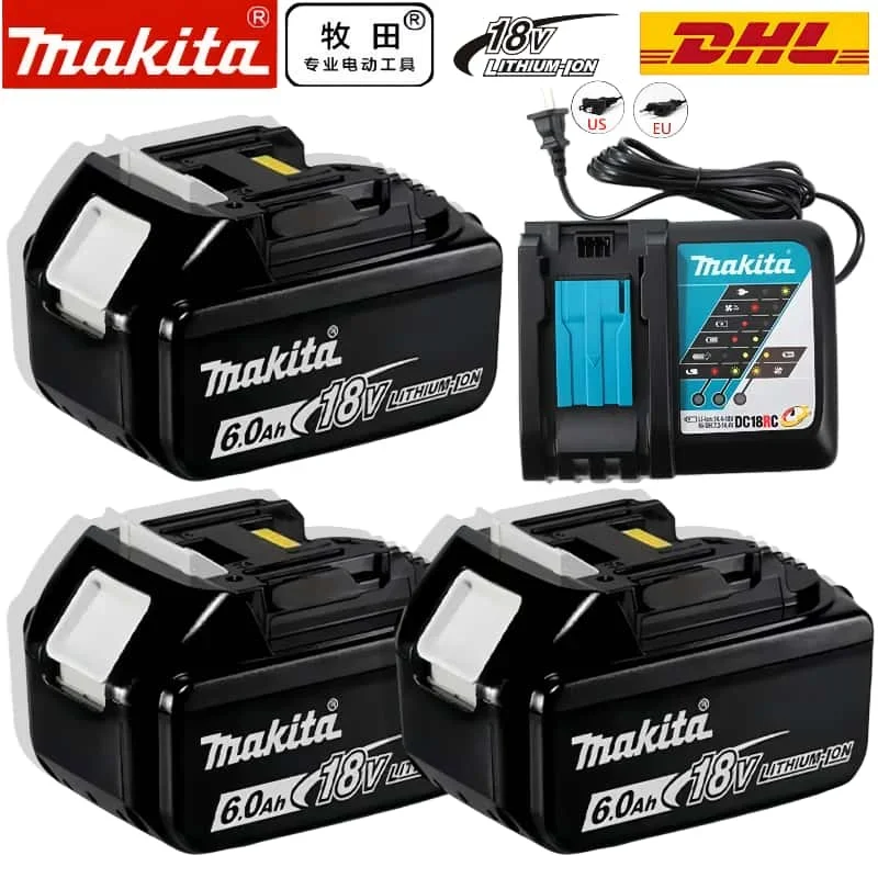 

For Makita rechargeable 6.0Ah 18V lithium battery,suitable for BL1840, BL1830, BL1850, BL1850B original Makita 18V tool battery