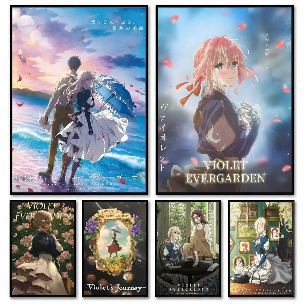 Violet Evergarden Poster Room Decor Home Wall Art Printing Waterproof Garage BedRoom Posters Gift