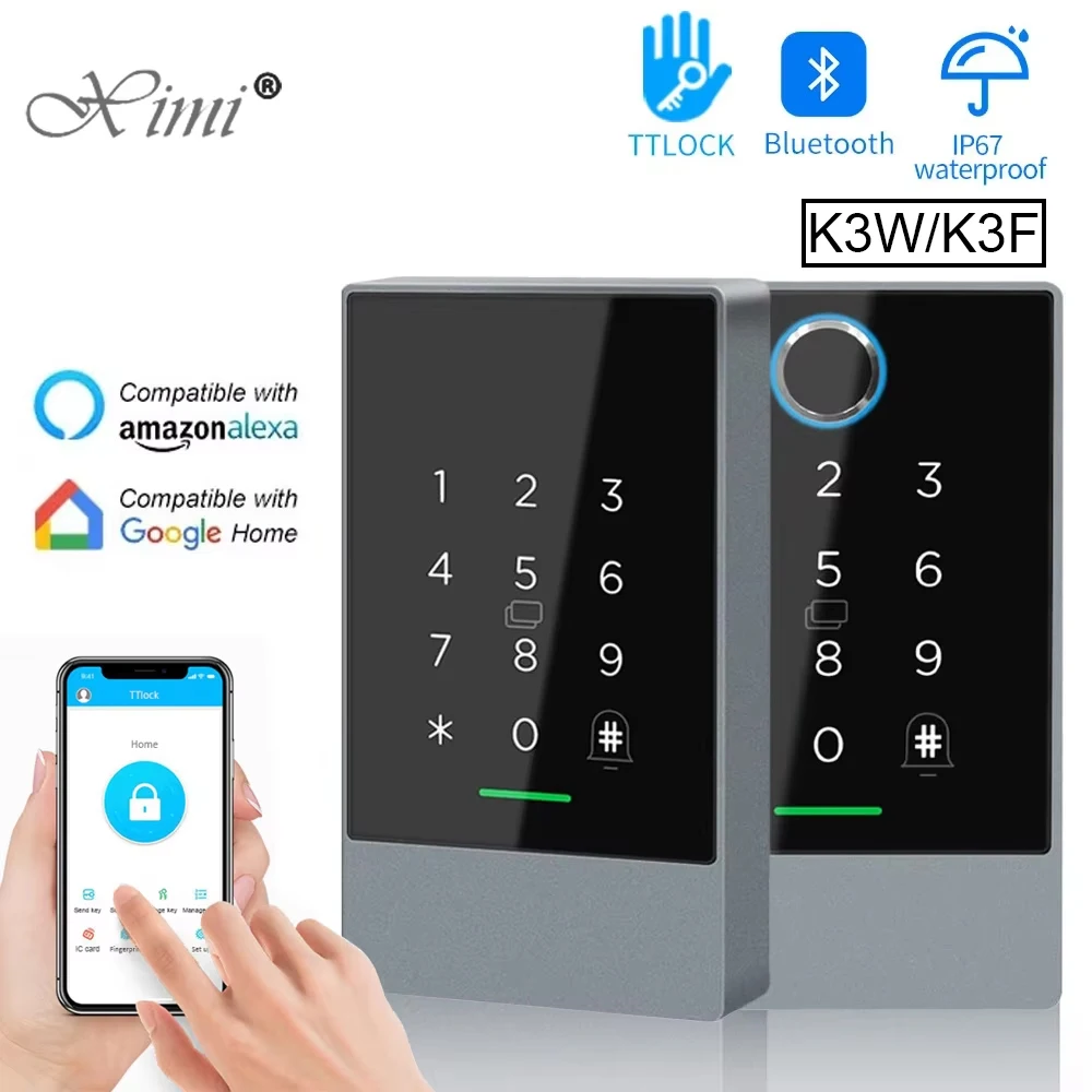 TTlock Smart Phone App Access Controller 13.56Mhz Rfid Door Access Control System Door Kit Ip67 Waterproof Reader Nfc G2 Gateway