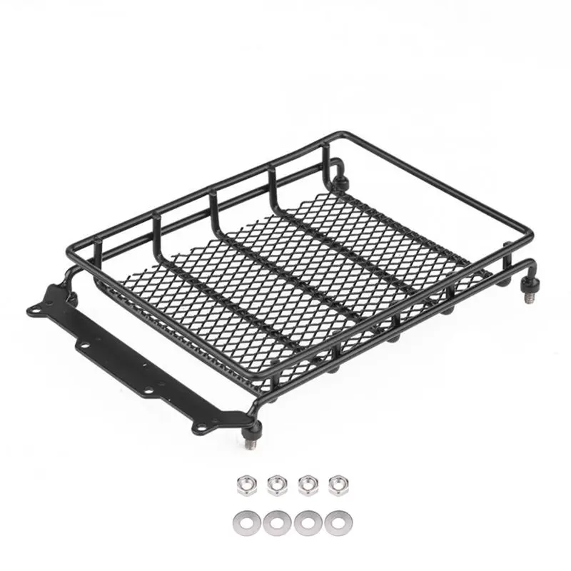 【STOCK】Metal 155X105mm Luggage Carrier Roof Rack for SCX10 TRX4 D90 CC01 1/10 RC Crawler Car