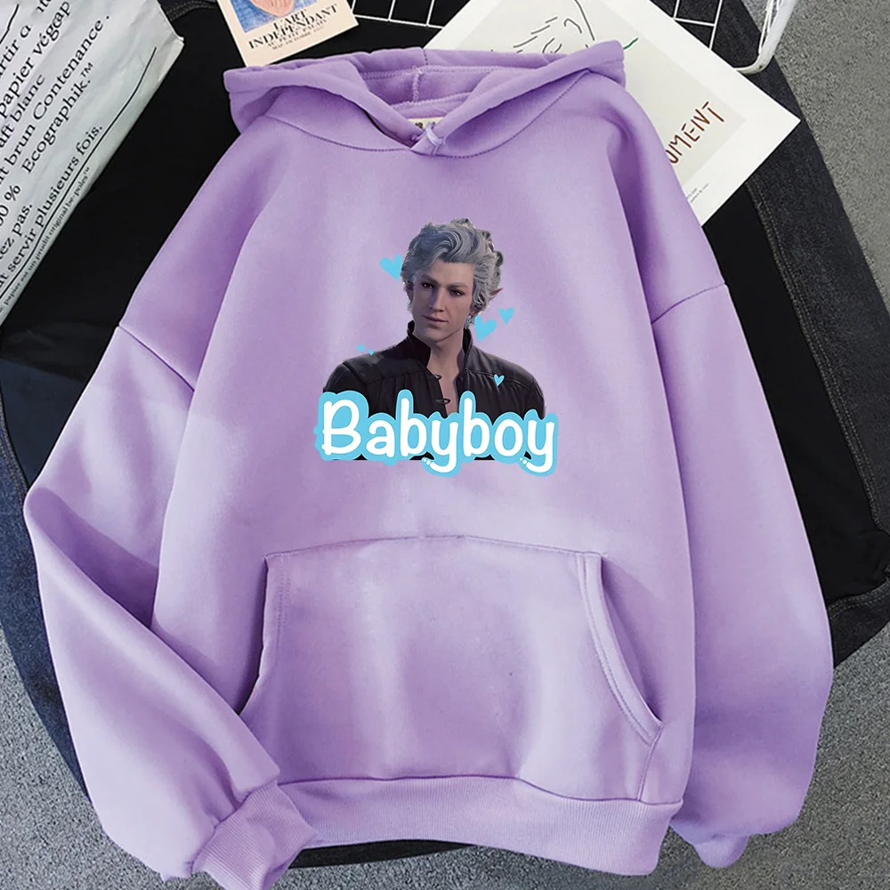 Babyboy Astarion Hoodie Baldurs Gate 3 Print Sweatshirt Men/women Aesthetic Clothing Winter Fleece Sudadera Crewneck Pullovers