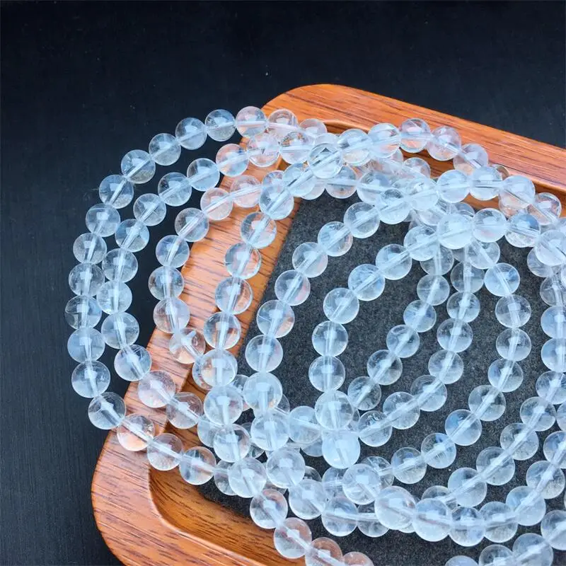 6.2MM Natural Blue Rutilated Quartz Bracelet Colorful Gemstone Bead Strings Fashion Beautifully Jewelry Gift 1PCS