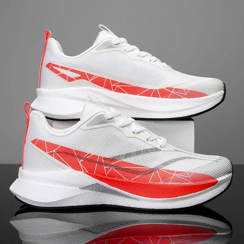 Men's Running Shoes Jogging Breathable Cushioning Non-Slip Outdoor Marathon Shoes Trainer Race Casual Sneakers Off-road Shoes