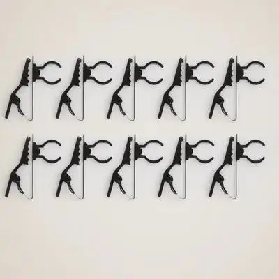 

10 Pcs Iron Collar Microphone Clips Mic Holder Tie Portable Lightweight Stage KTV Use Mic Clip Compact
