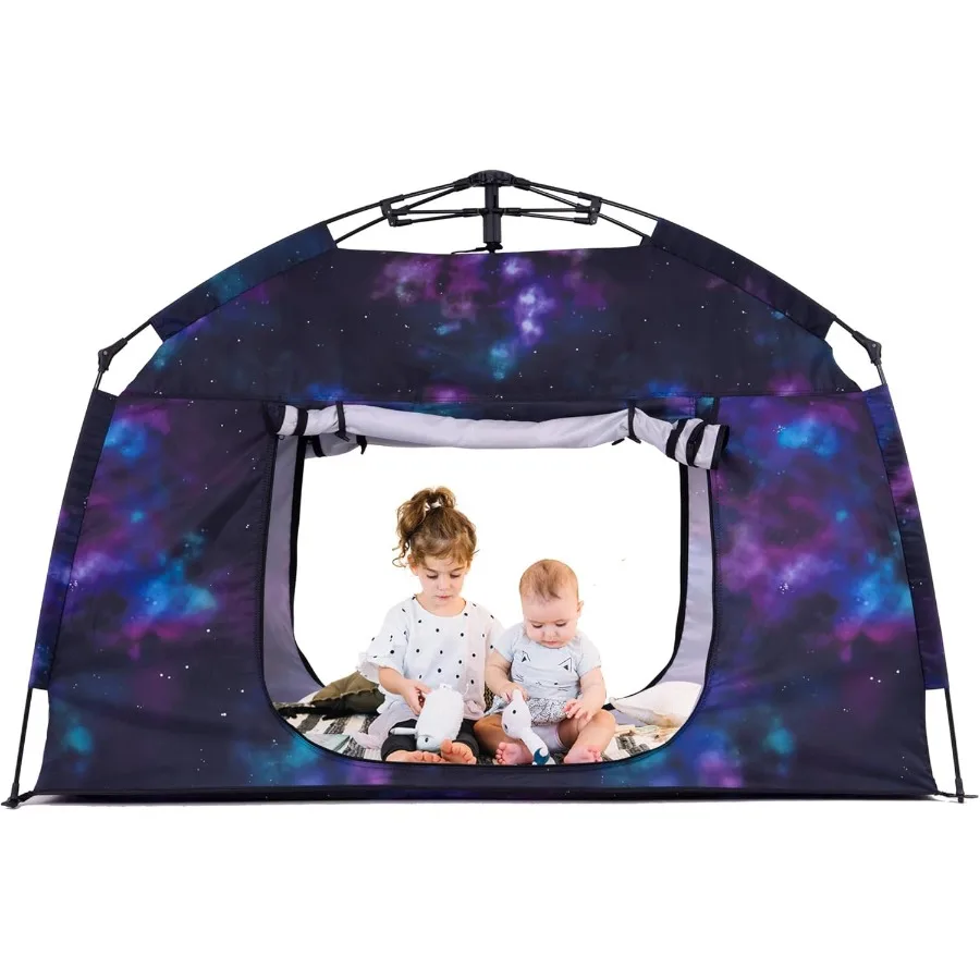 プレイテント ポータブルプレイハウス 屋内 屋外 キャリーバッグ付き ライトストリップデザイン 夜間使用可能 親の誕生日パーティー用スペース