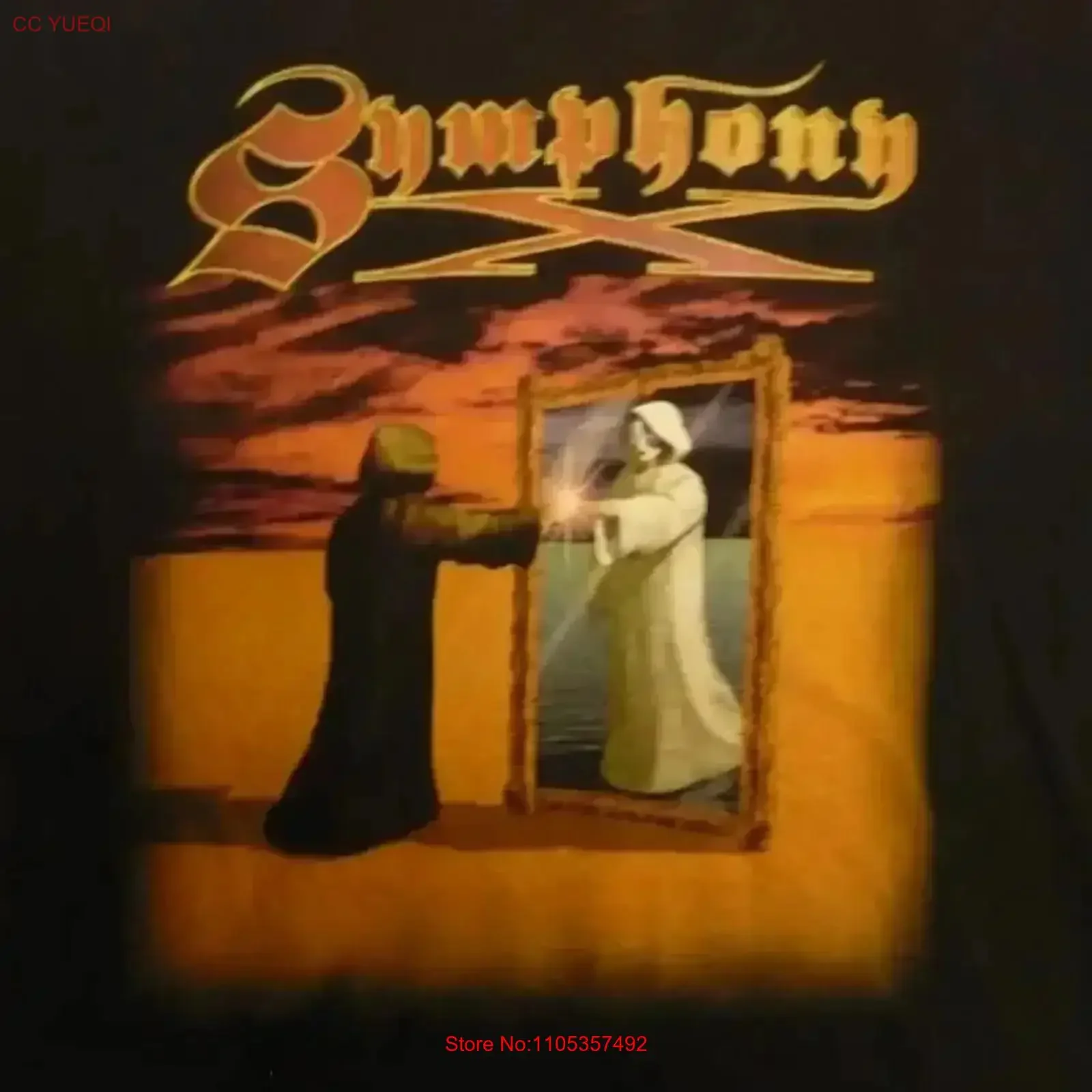 Symphony X For Family Black T Shirt Cotton All Size vintage Washed Slightly graphic streetwear Top For Everyday Wear Casual
