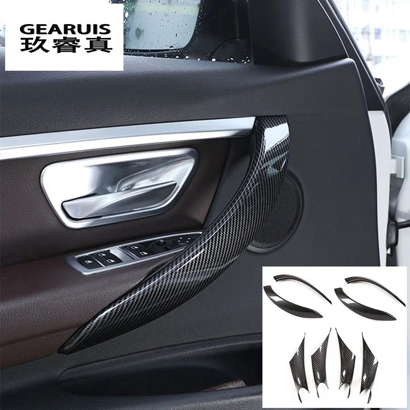 For BMW 3 4 Series F30 F32 F33 F35 2013-2019 Car Styling Interior Door Handle Pull Protective Cover Stickers Trim accessories