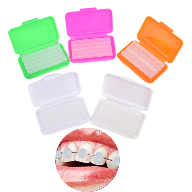 

5Pcs Dental Orthodontic Wax Oral Hygiene Teeth Whitening Relief Wax Sticks For Braces Gum Irritation Fruit Flavour Oral Care