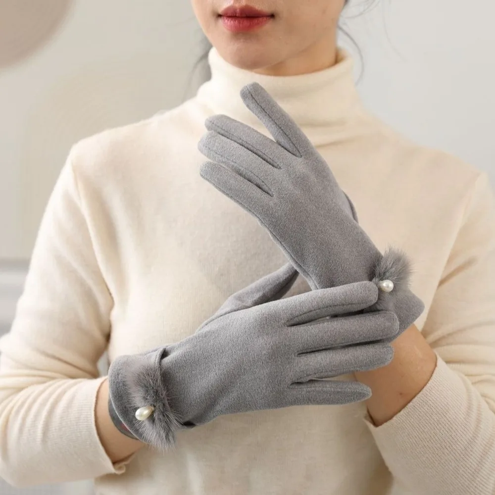 

Новые теплые зимние перчатки, ветрозащитные перчатки с сенсорным экраном и полным пальцем, морозостойкие варежки для вождения Dralon, осень и зима