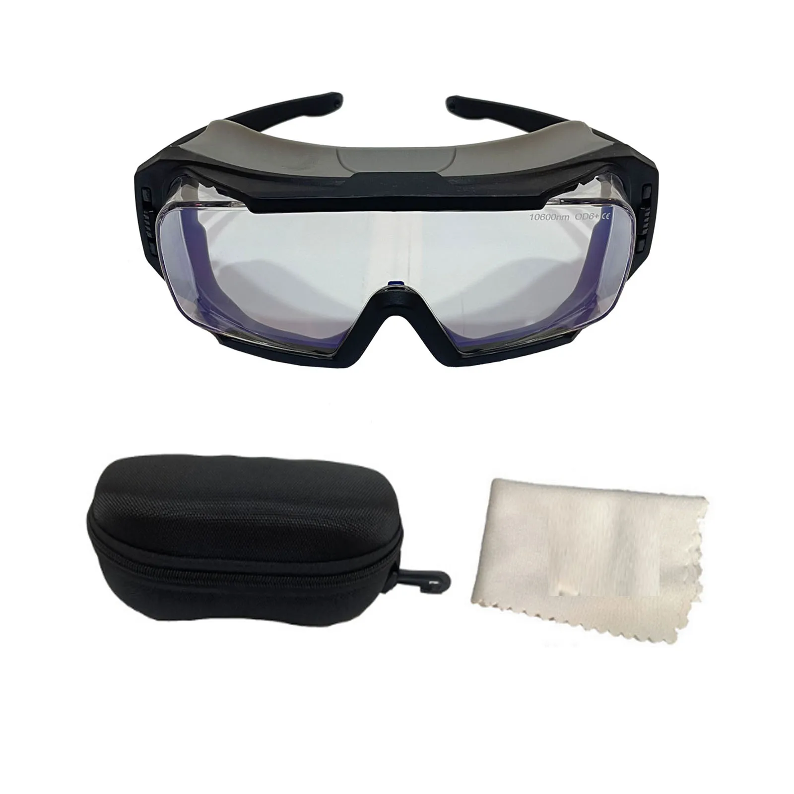 1pcs 10600nm OD6+ CE Laser Protective Glasses Removable Leg Laser Marking Goggles