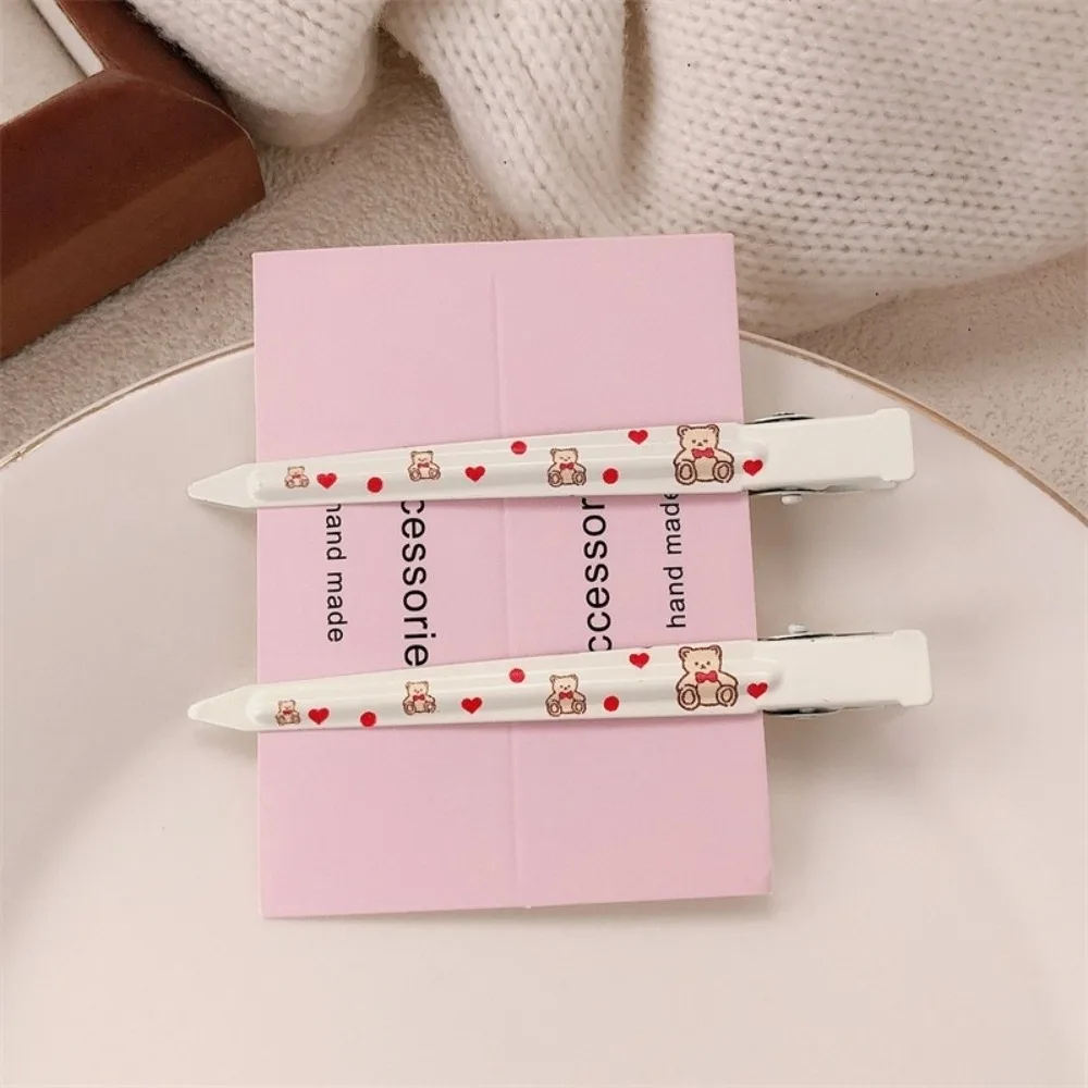 1Pairs الكرتون القوس الدب مقاطع الشعر جرلي دبوس الشعر الحلو Hearwear الانفجارات دبوس الشعر كسر مشبك شعر فتاة إكسسوارات الشعر هدية