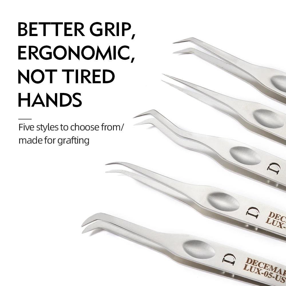 DeceMars まつげエクステンションピンセット 5 色