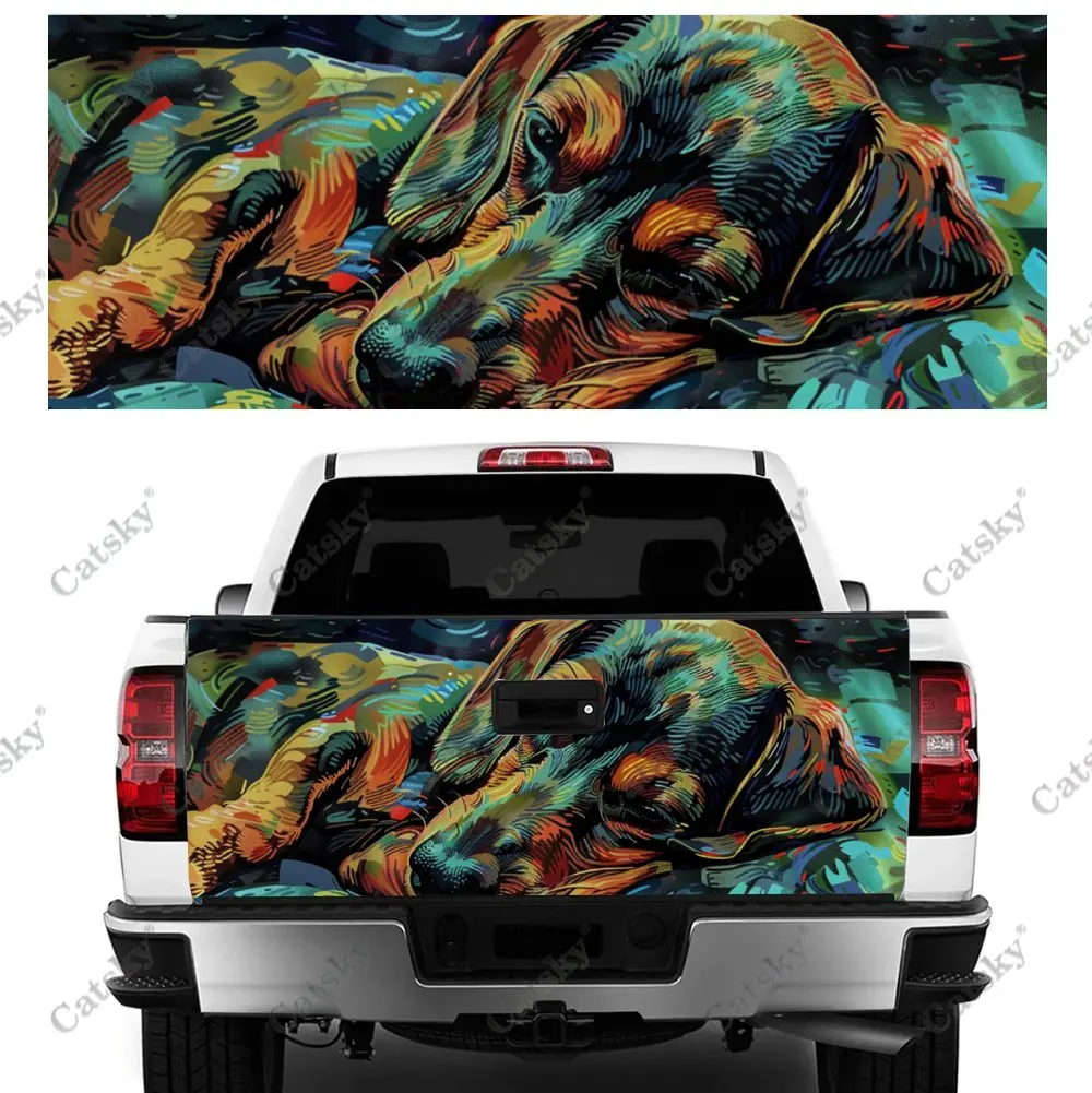 

Sad Dachshund Animal Print Car Tail Trunk Protect Vinly Decal Auto Accessories Hood Decoration Sticker for Off-road Pickup Wrap