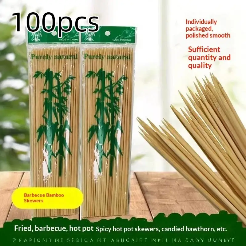 100PCS 100PCS Natural Bamboo Skewers Smooth Polished Splinter Free for BBQ Grilling Dessert Fruit Cocktail Craft Party Picnic - Aliexpress Deal