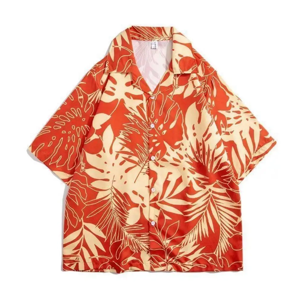 Camicia hawaiana monopetto Vintage Summer Holiday t-Shirt da spiaggia a maniche corte con stampa floreale animale coppia camicia Masquerade