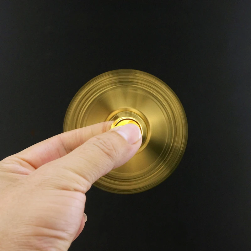 دوار جيروسكوب معدني بأطراف الأصابع، دوار مكرنك يدوي صامت، جيروسكوب ببصمة الإصبع مضاد للقلق لعبة الكبار للأطفال #2