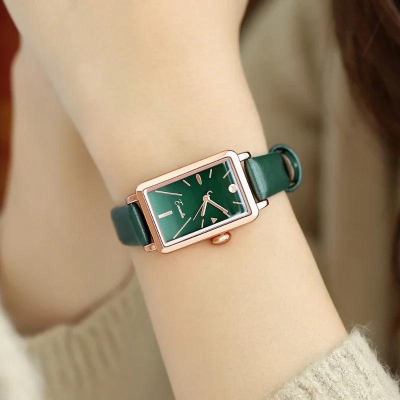 EAVANLIN small square retro watch feminine simple temperament square watch light luxury niche new watch women