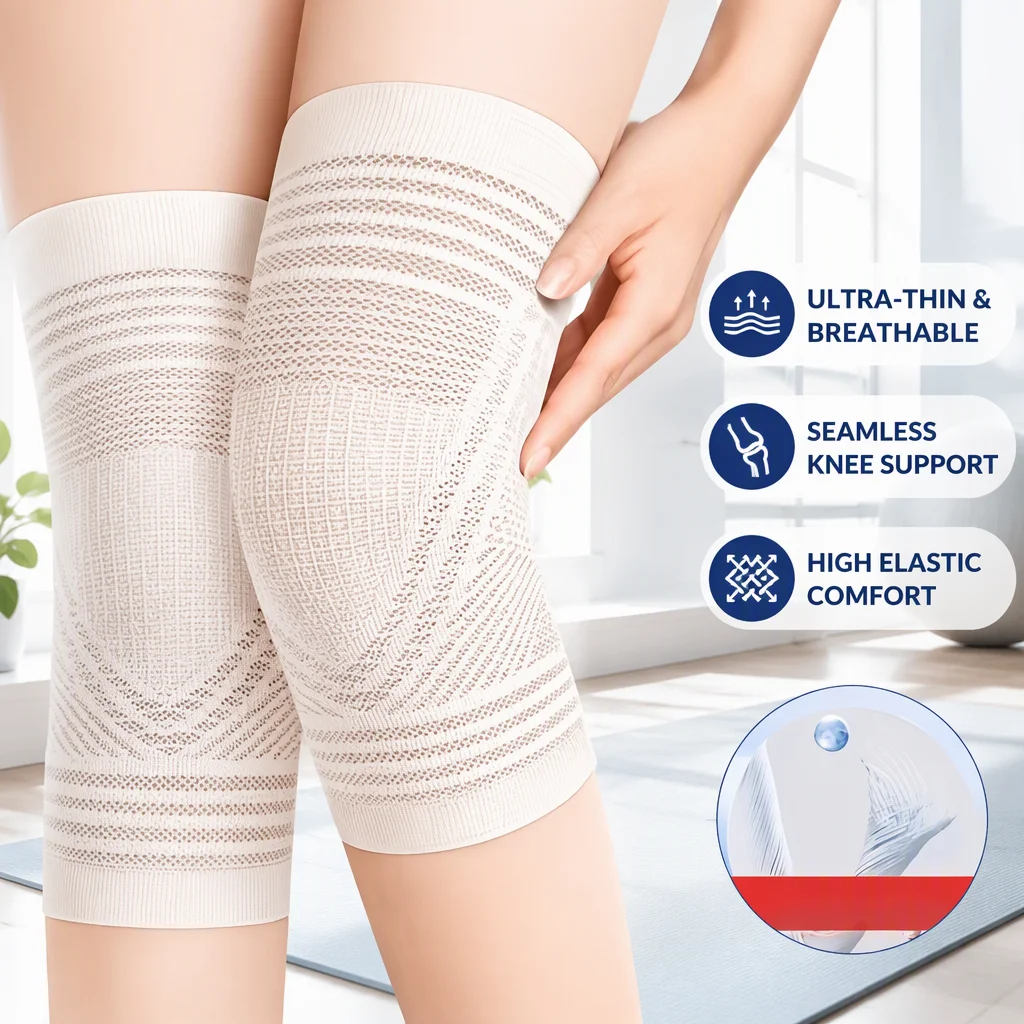 Knee Sleeves Breathable Knee Pads Elastic Compression Knee Brace Men Women Running Cycling Joint Support Knee Warmers