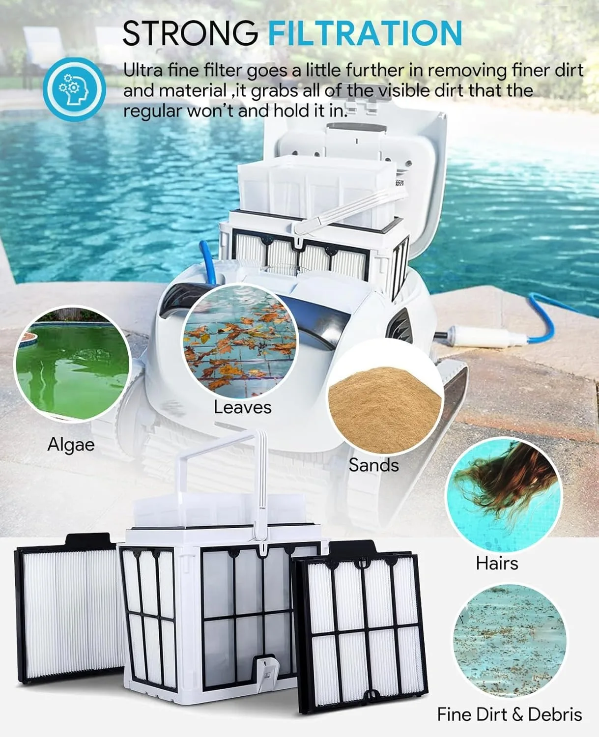Adequado para golfinho robóticopiscina limpador golfinho s200 proteus dx4 ativo 20 30 m600 s300i explorer e30 filtros de alta qualidade