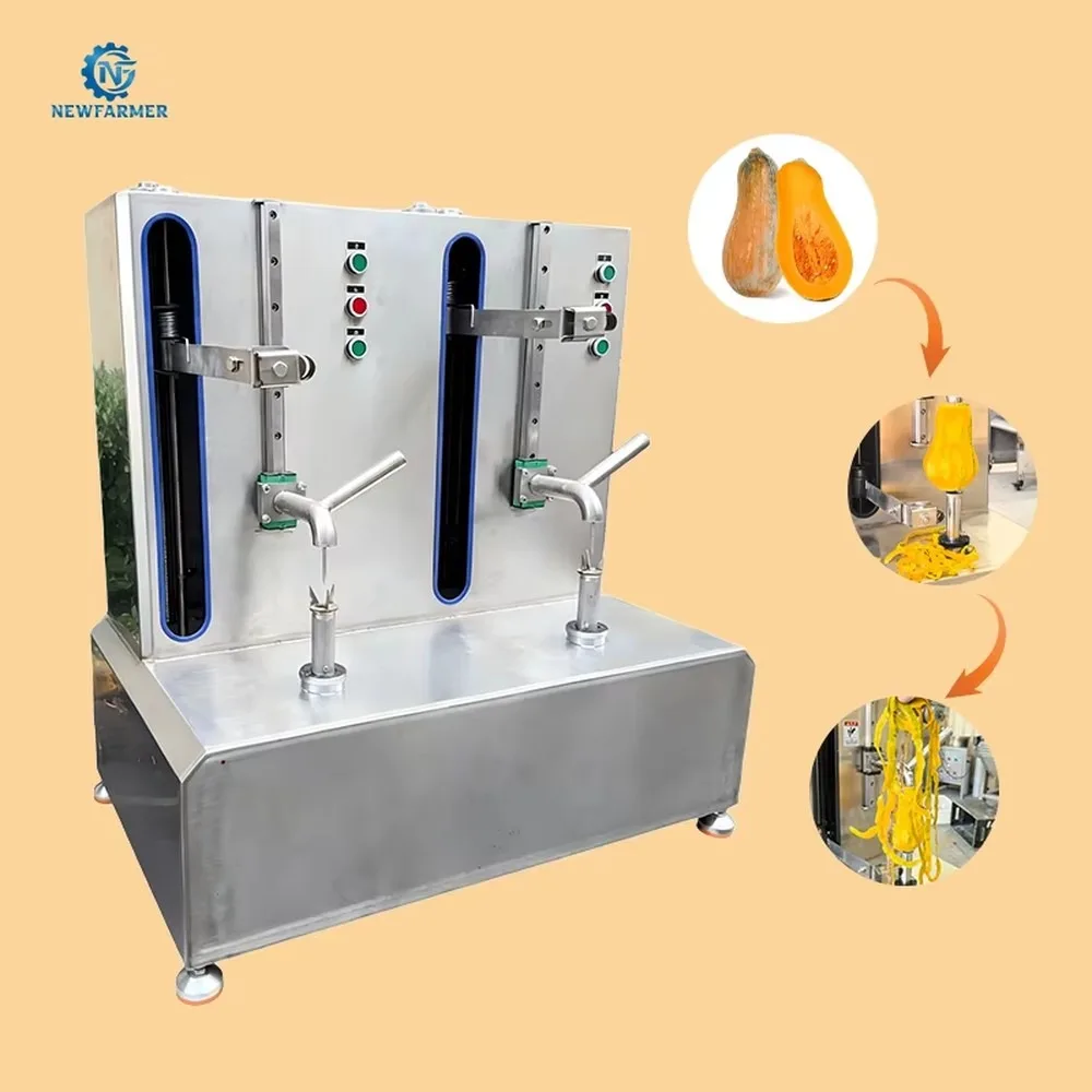 Double Station Fruit Vegetable Peeling Machine Multi Functional Oval Melon Pumpkin Rotary Peeler for Vegetables and