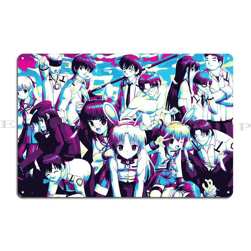 Angel Beats Metal Plaque Wall Decor Wall Decor Custom Iron Living Room Tin Sign Poster