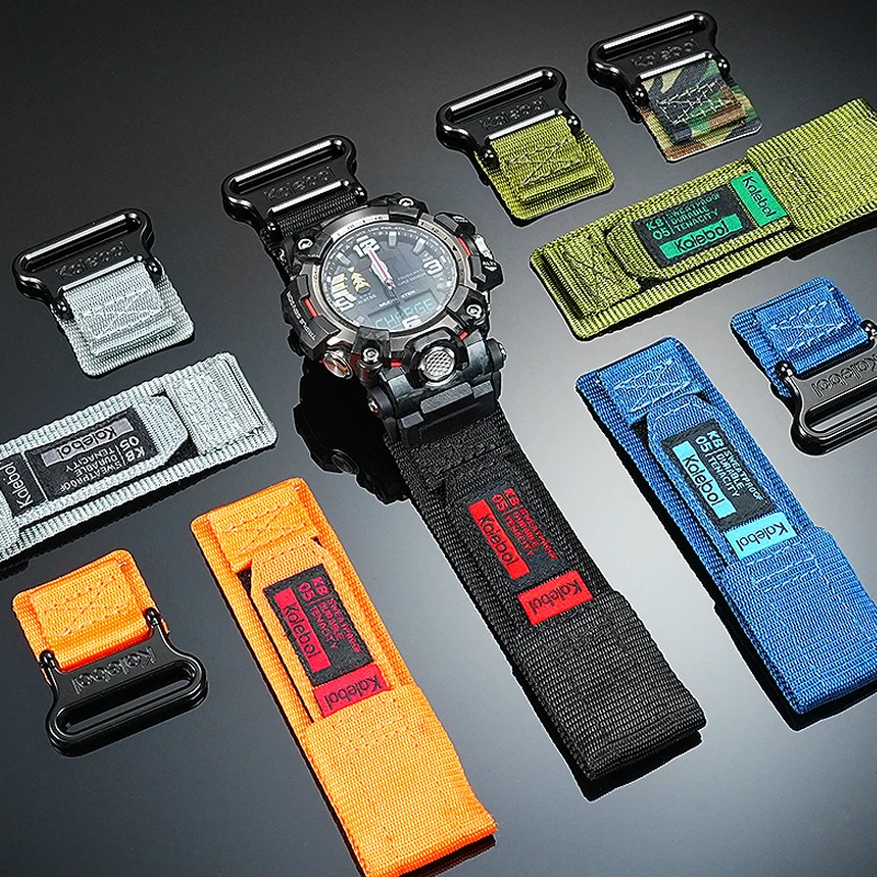 For G-SHOCK Casio Men's Second Generation Big Mud King GWG-2000 GWG2000 GWG-2040 GWG2040 Modified Watch Band Nylon Canvas Strap