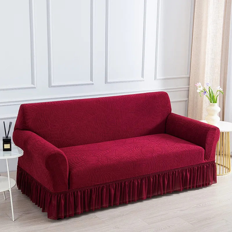 

Skirt hem jacquard sofa cover, elastic sofa cover, full package, Nordic-style sofa cover, anti-slip, available for wholesale