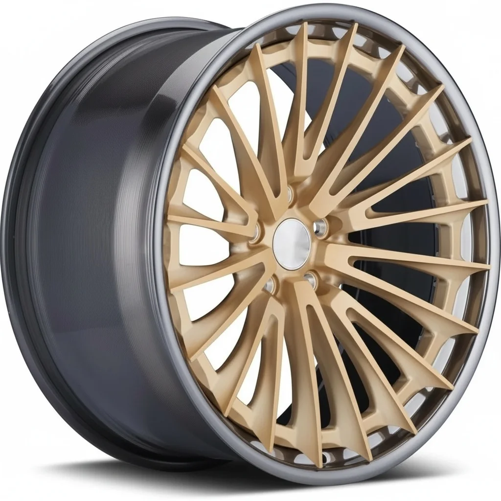 

2 Piece Forged Wheels, 20 Inch/508mm 6061-T6 Alloy Car Rims, 5x114.3 Bolt Pattern, Multi-Spoke Design, Custom Rims
