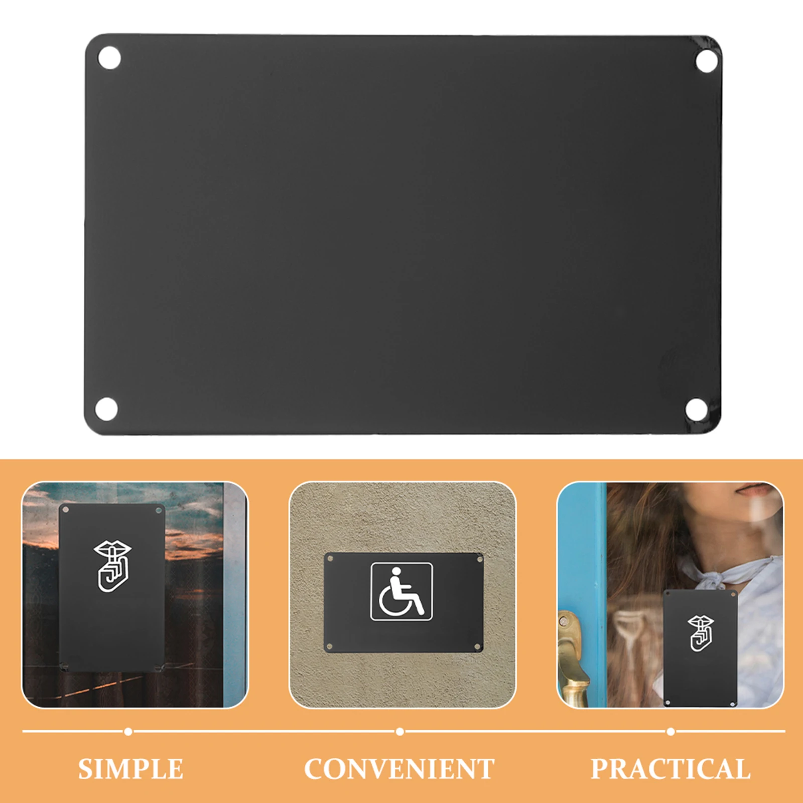 10pcs Blank Metal Sign Aluminum Diy Name Plate Multi-Function Door Plate For Home Office Hotel Garden Craft Supply