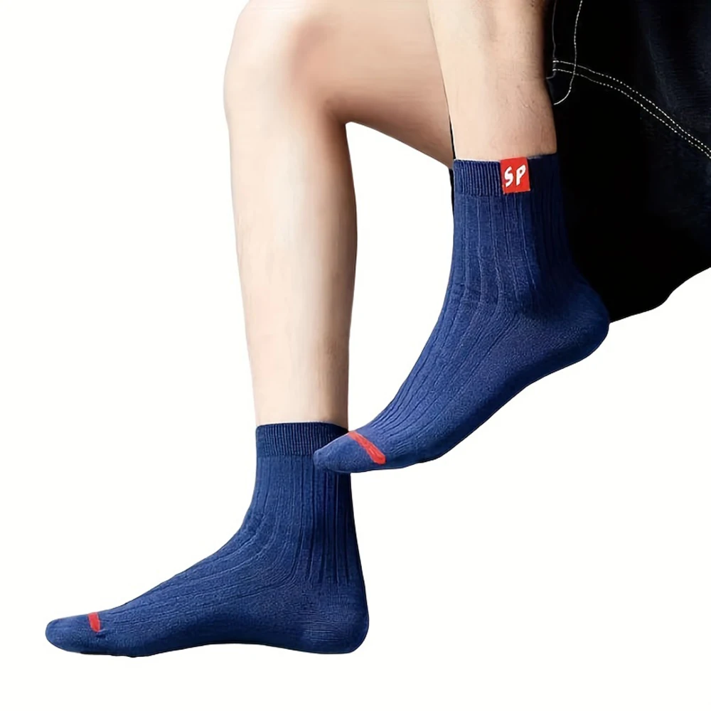 5/10/15/20Pairs Men Socks Breathable Cotton Sports Stockings Comfortable Men Socks Sweat Absorption Business Socks Letter Print