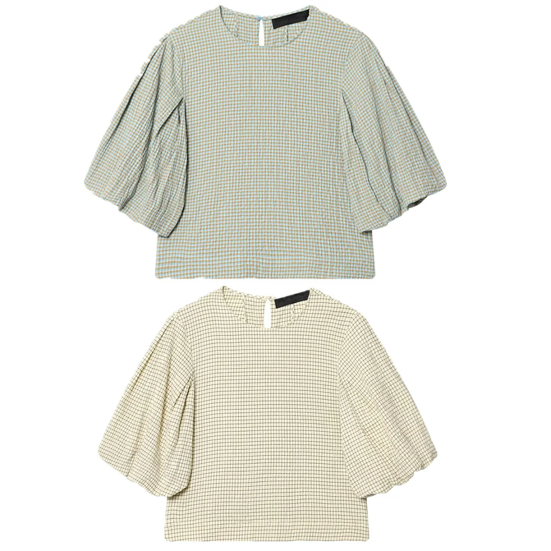 

Jenny&Dave Summer Blouse Fashion Elegant Vintage Puff Sleeve Short Sleeve Shirts & Blouses Women's Clothes Shirts Tops