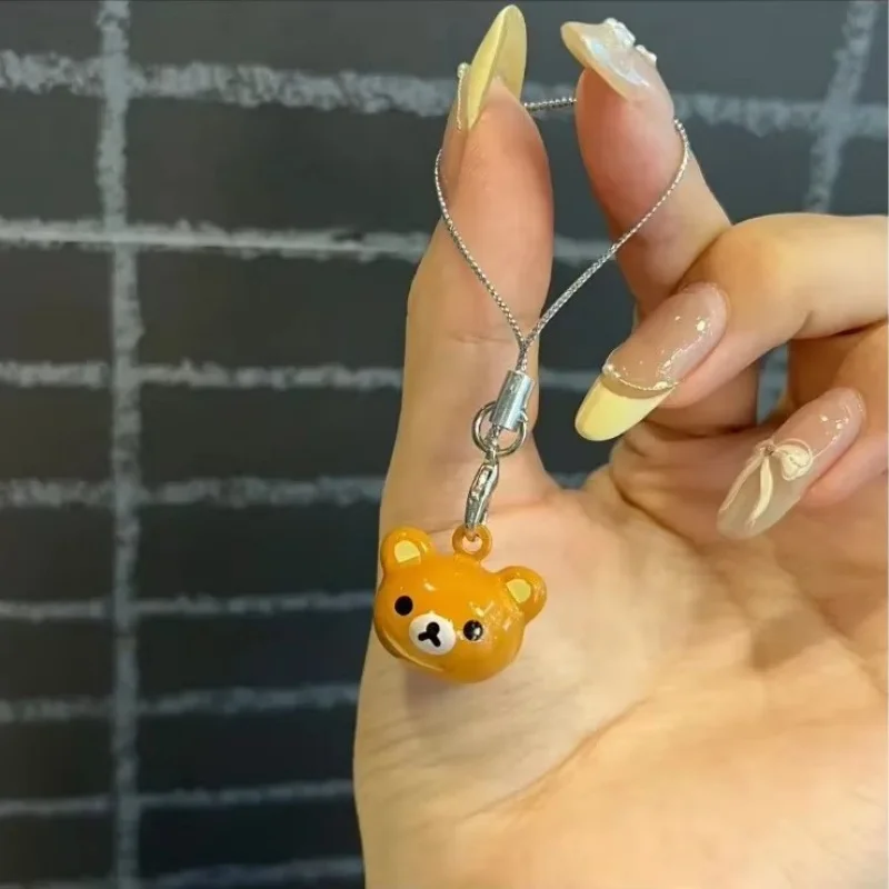 Kawaii Brown Bear Backpack Pendant Zipper Accessories Students Phone Charm Keychain Decor Girls Gift image 5