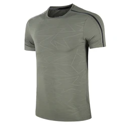 Jogging Short Sleeve Running Training Exercise Fashion Ultralight Tee Breathable Workout Tee Men Quick Dry Gym Print Shirts