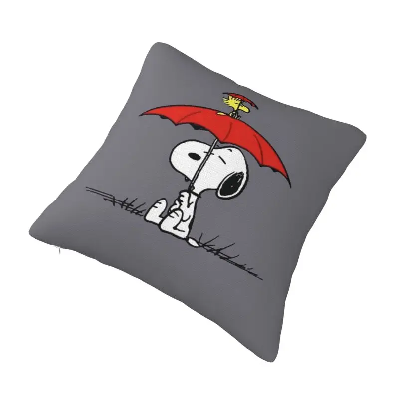 Custom Modern S-Snoopys Woodstock Cushion Cover for Sofa Polyester Pillow Case