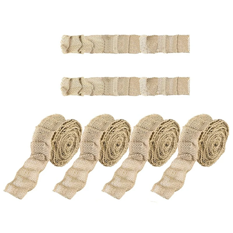 6 Rolls Ruffled Bulletin Board Borders Burlap Bulletin Board Trim- DIY Ruffled Burlap Decorative Border Trims Crafts Promotion