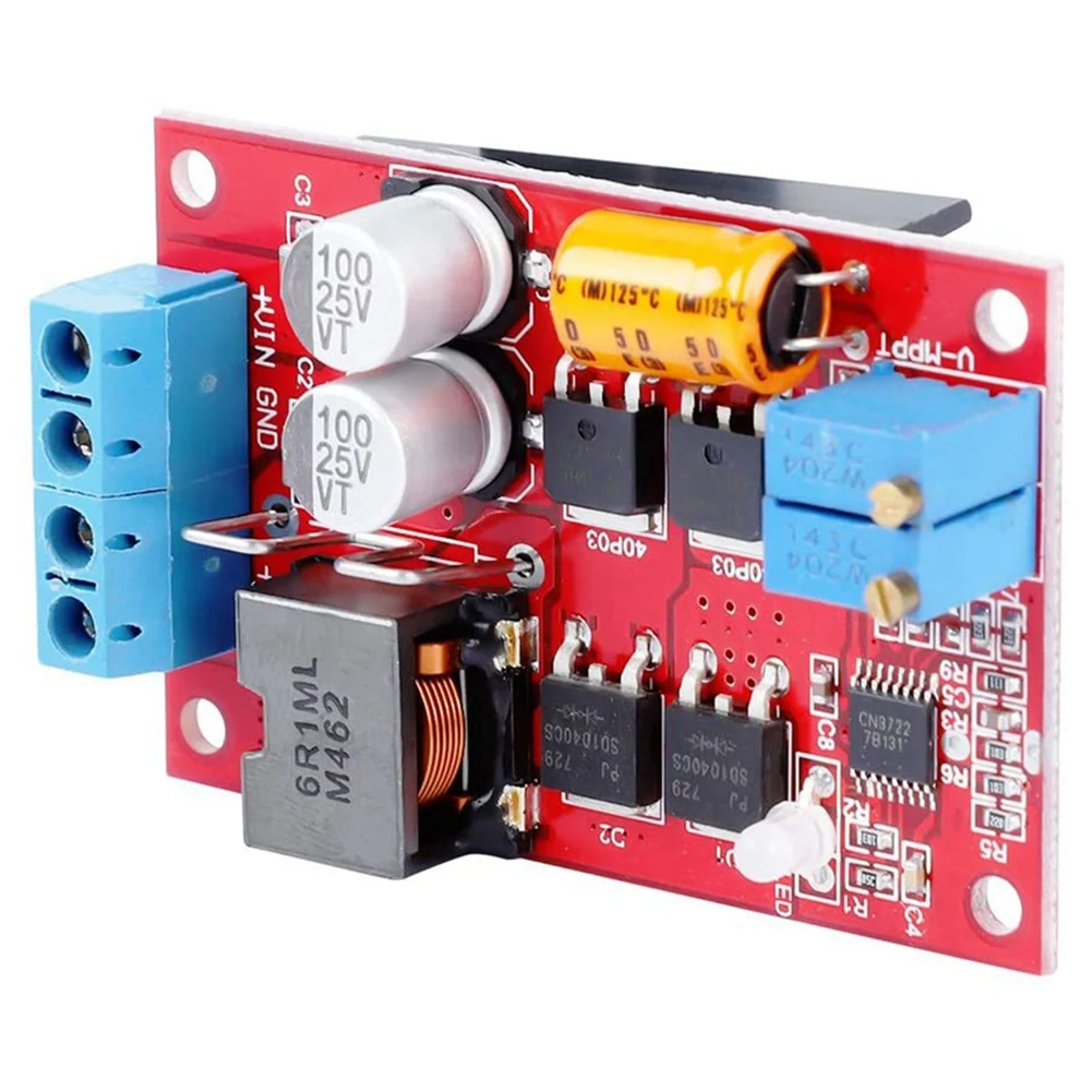Y22A-5A MPPT Solar Panel Regulator Controller Solar Charge Controller Battery Charging Module 9V 12V 18V 24V 300Khz PWM, Easy To view 2