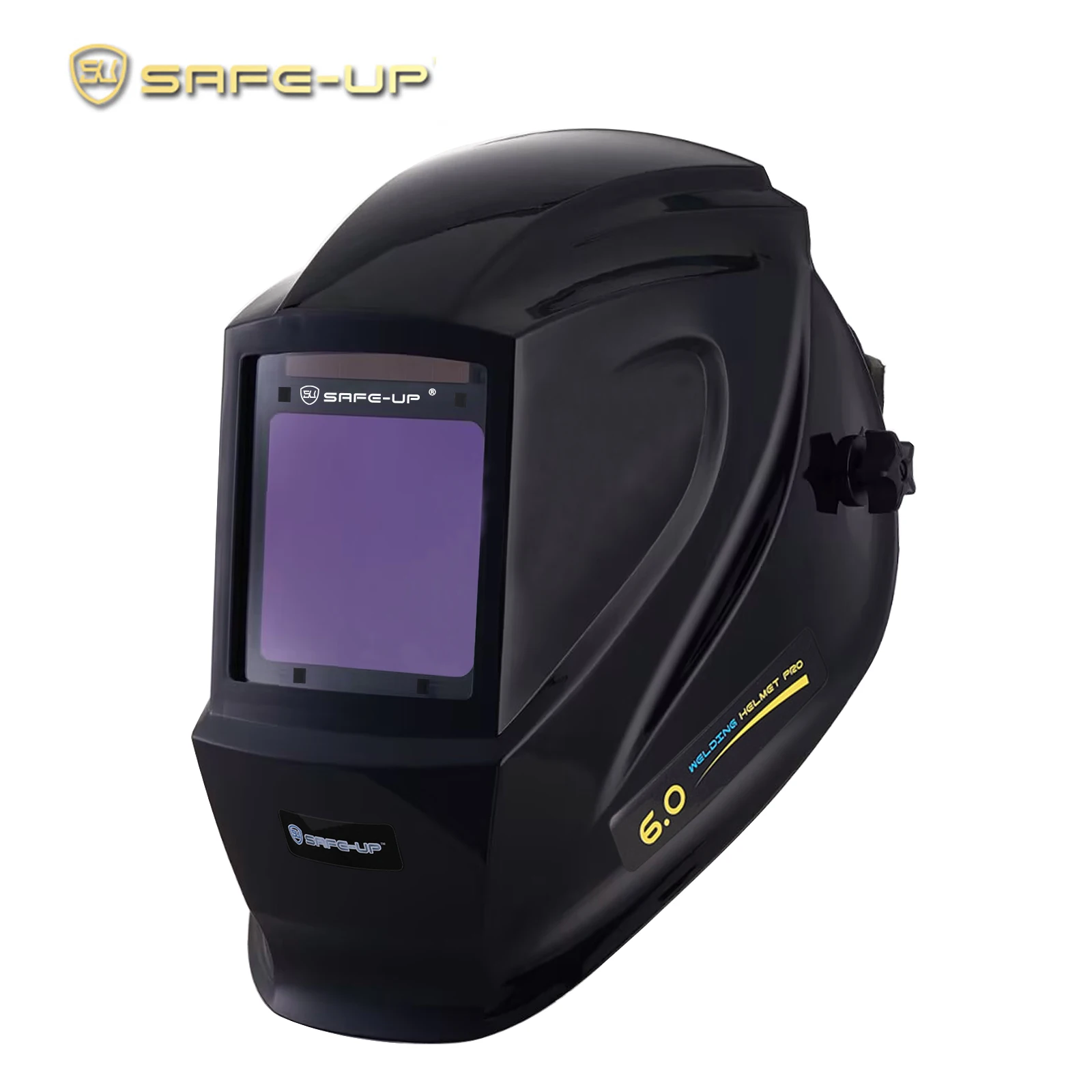 SAFE-UP Welding Helmet MIG MAG TRUE Color 4 Sensors  Side View Panoramic 180° Auto Darkening Welding Mask for Welder Machine