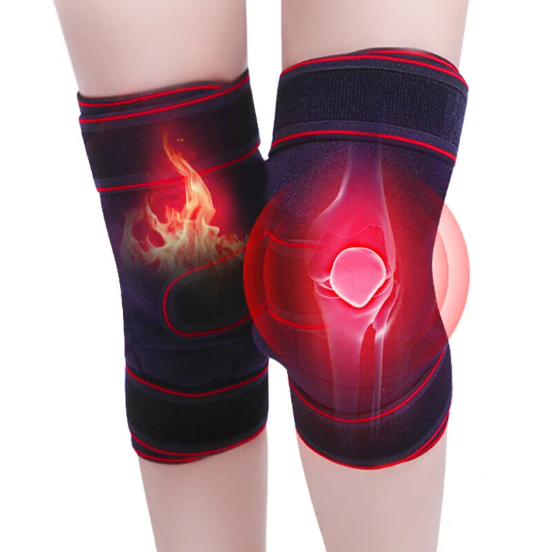 2pcs Tourmaline Self Heating Kneepad Magnetic Therapy Knee Support Tourmaline Heating Belt Knee Massager Health Care Tool