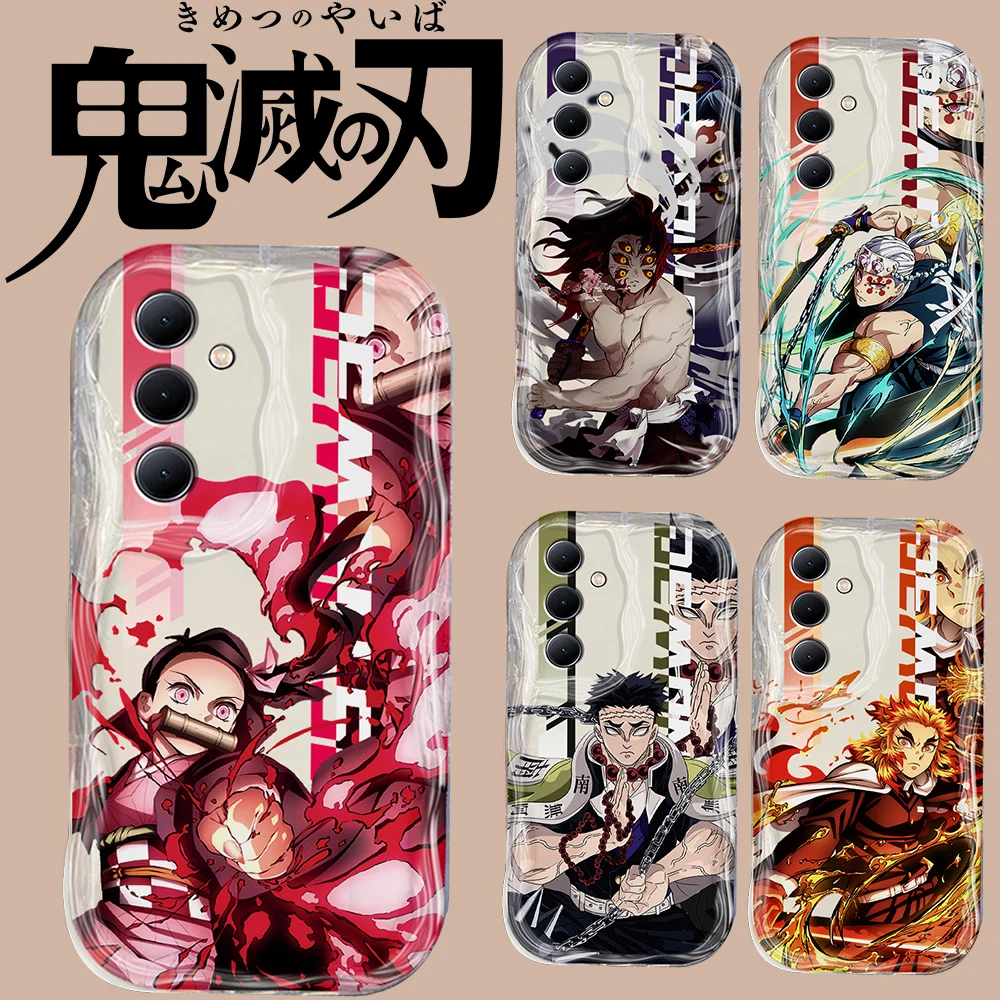 Nuova custodia Anime Demons Slayers 3D Wave per Samsung A73 A72 A71 A55 A54 A53 A35 A34 A33 A25 A24 A23 A15 A14 A13 A05 4G 5G Cover