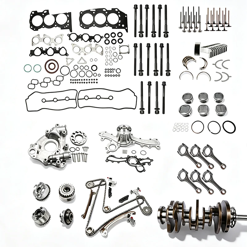 #￥forHS-91808 TS15140 Engine Overhaul Kit Timing Chain Crankshaft ConnectingRod Piston Head Gasket Bolt Set 4.0L V6 Engine Parts