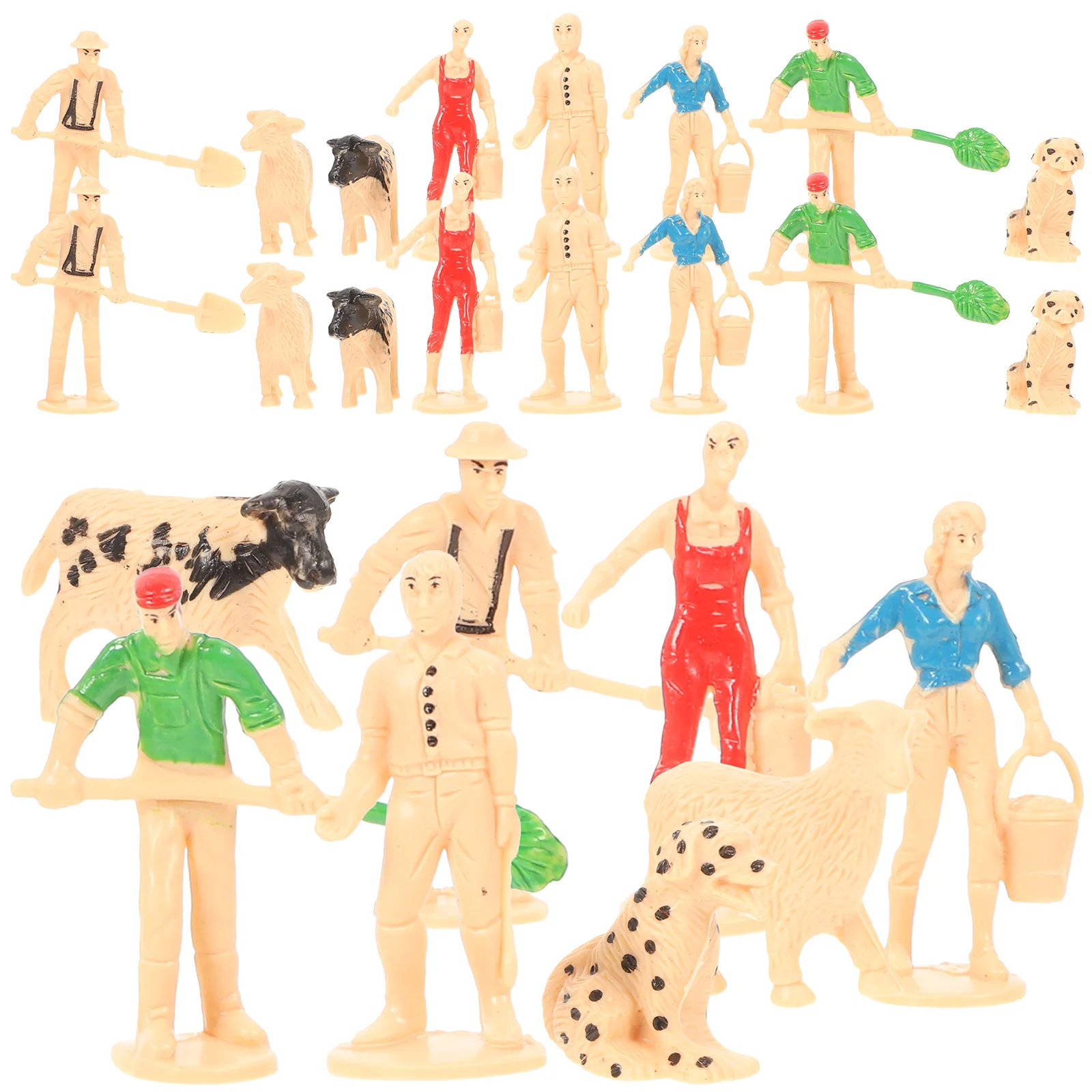 

3 Sets Mini Farm Accessories Ranch Figure Child Play Decor People Figurines Animals Toys Tiny Simulation Teaching Equipment