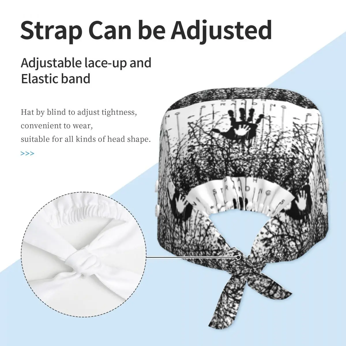 In The Forest Death Stranding Game For Fans Scrub Hat Doctor Working Surgical Cap Men Women Adjustable Nursing Caps for Dentist view 3