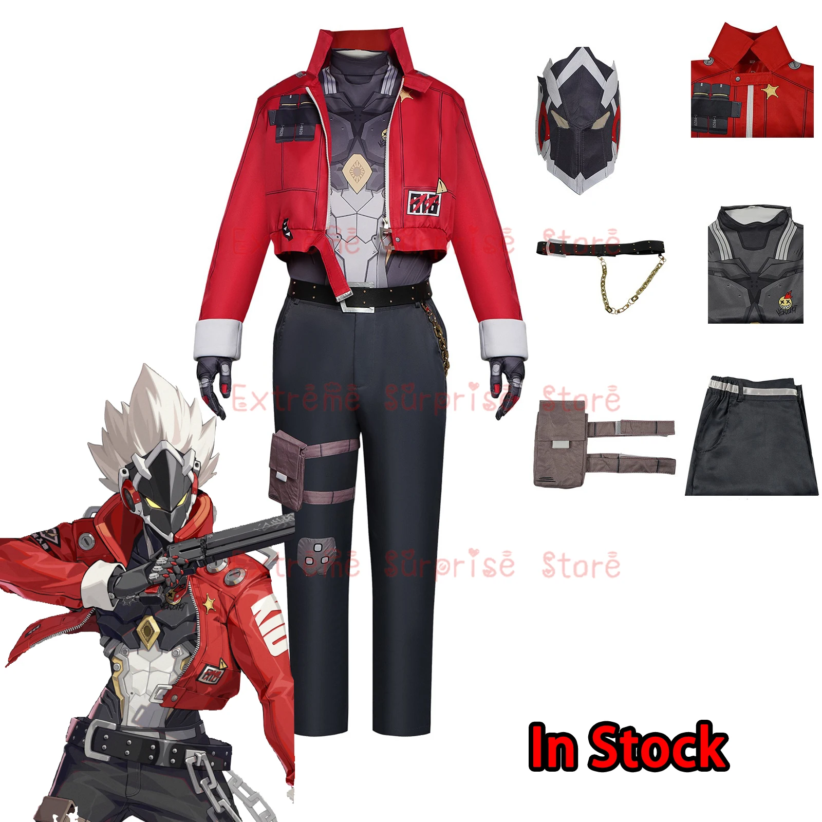 CosplayEuropean Size In Stock Zenless Zone Zero Billy the Kid Cosplay Costume Full Set Outfit Gentle House Billy The Kid Cosplay