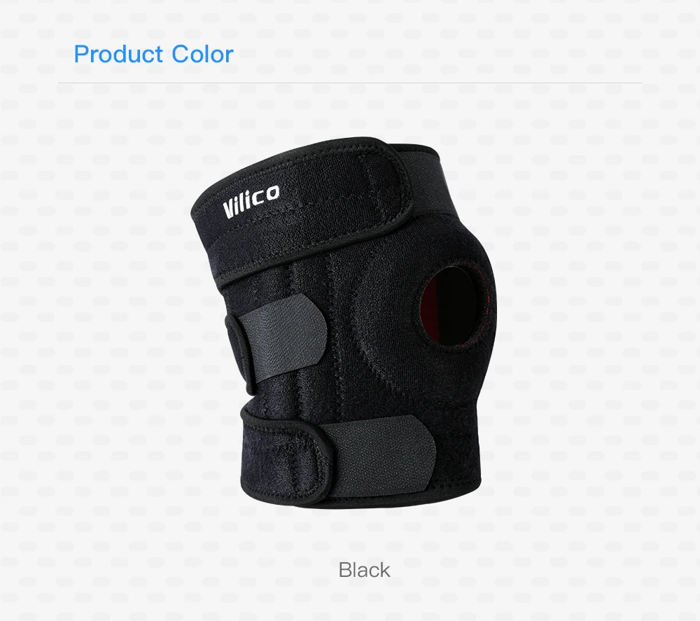 1PC Adjustable Knee Brace Open Patella Knee Support for Men Women Breathable Knee Wrap for Sports Running Fitness